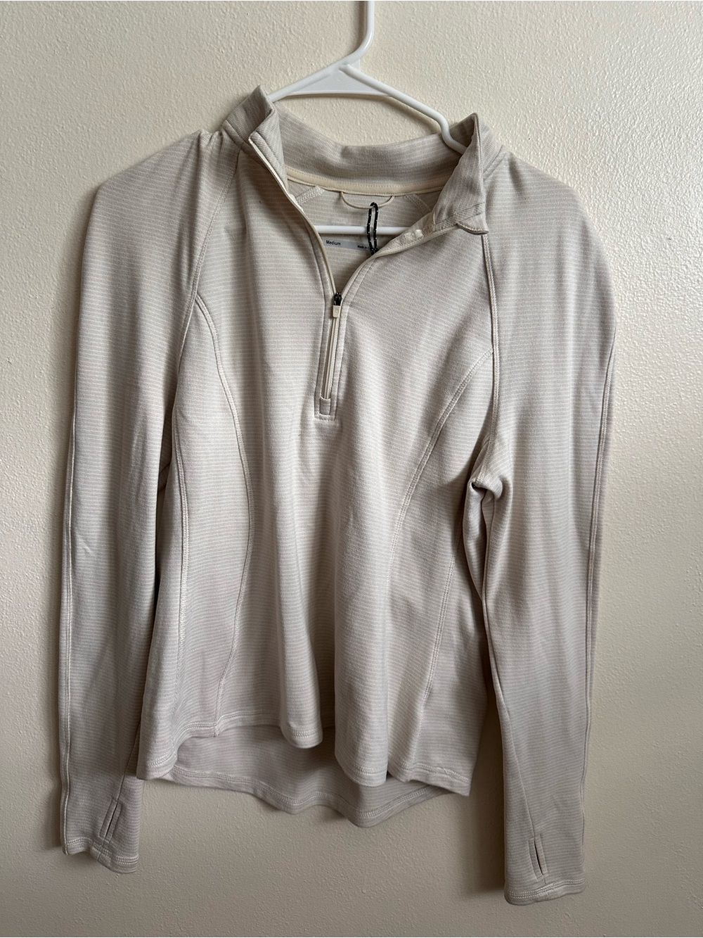 Women’s Long-Sleeve Quarter-Zip Walking Too — Cream